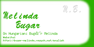 melinda bugar business card